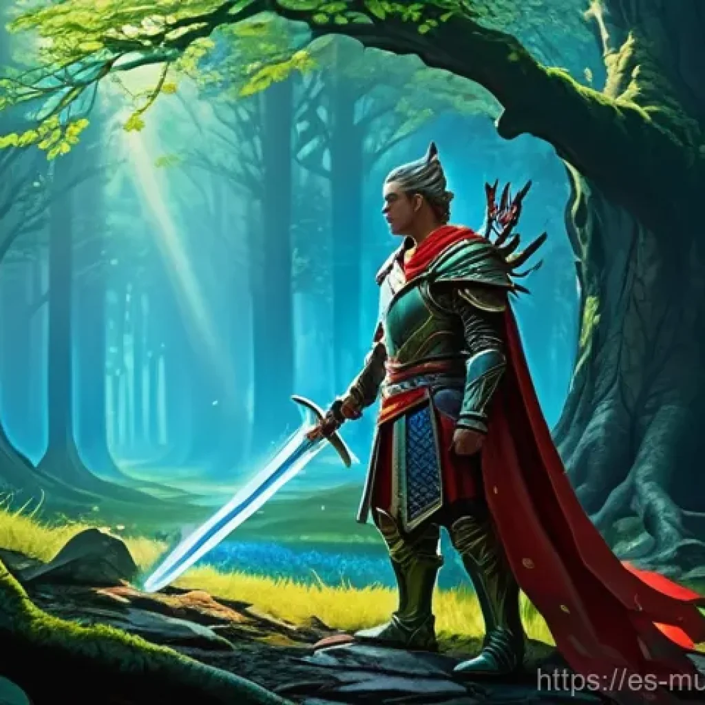 뮤 모나크 마스터 레벨 시스템 - **Prompt 1: The Crossroads of Mastery**
    A majestic, battle-hardened fantasy warrior (e.g., a Bla...