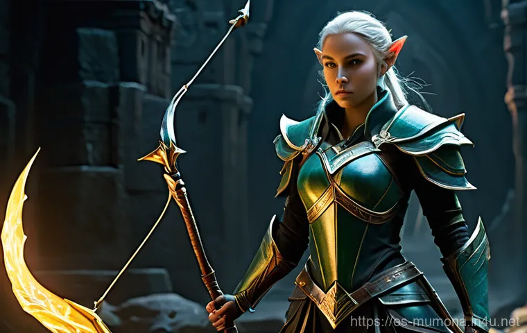 뮤 모나크 마스터 레벨 시스템 - **Prompt 2: Unstoppable Offensive Barrage**
    A powerful Blade Master, equipped with ornate, dark-...