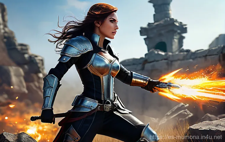 뮤 모나크 스킬 사용법 - **Prompt 1: The Masterful Combo Execution**
    "A male fantasy warrior, fully clad in ornate, pract...